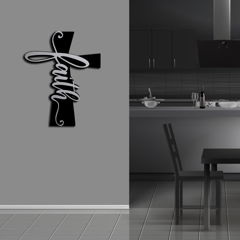 Aluminum Faith Cross Decor - Jass Graphix
