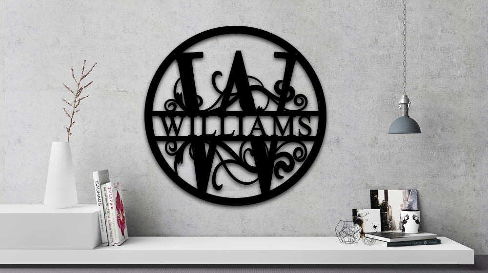 Williams circle sign in black.