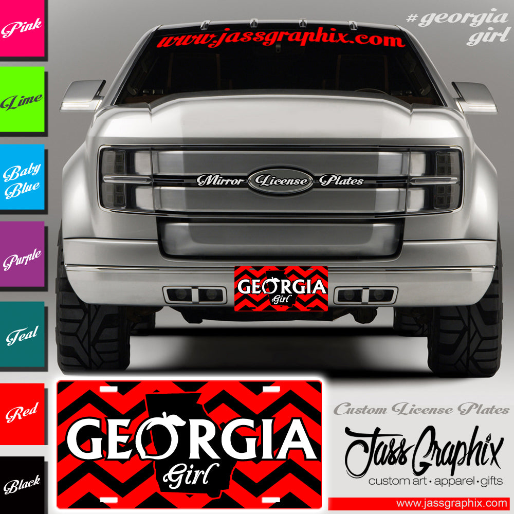 georgia-girl-license-plates-with-peach-logo