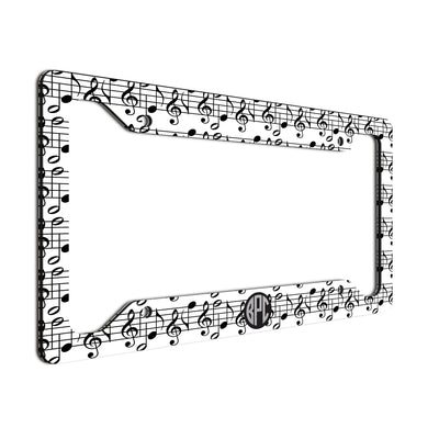 Monogram License Plate Frame Sheet Music