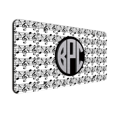 3D Monogram License Plate Sheet Music