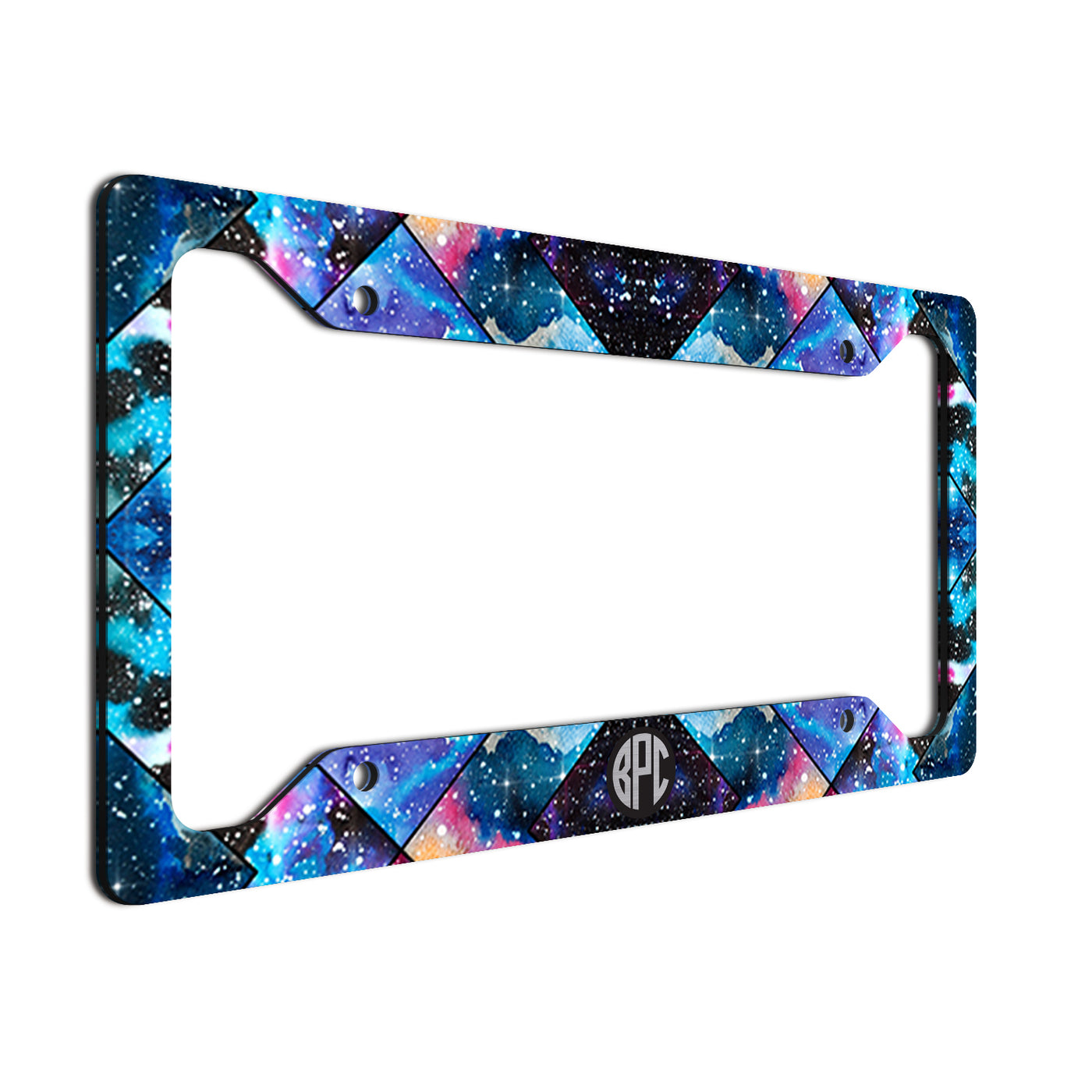 Monogram License Plate Frame Space Four