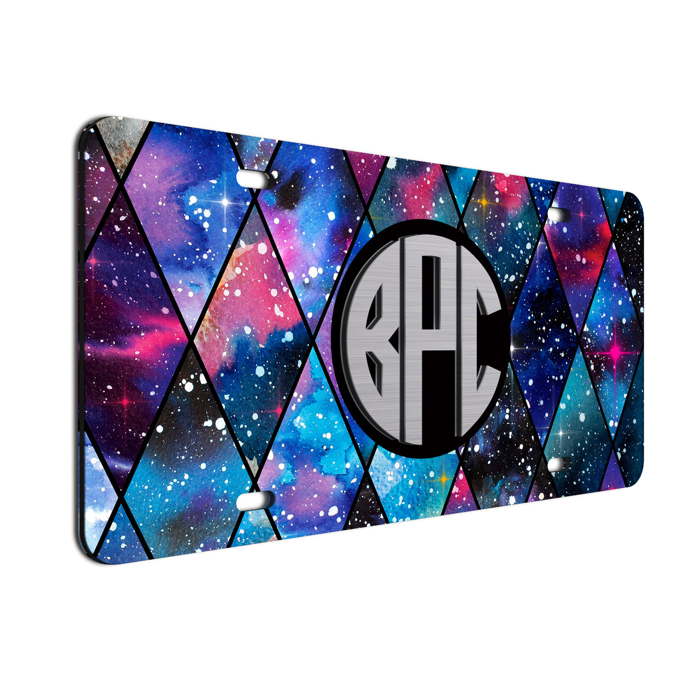 3D Monogram License Plate Space One