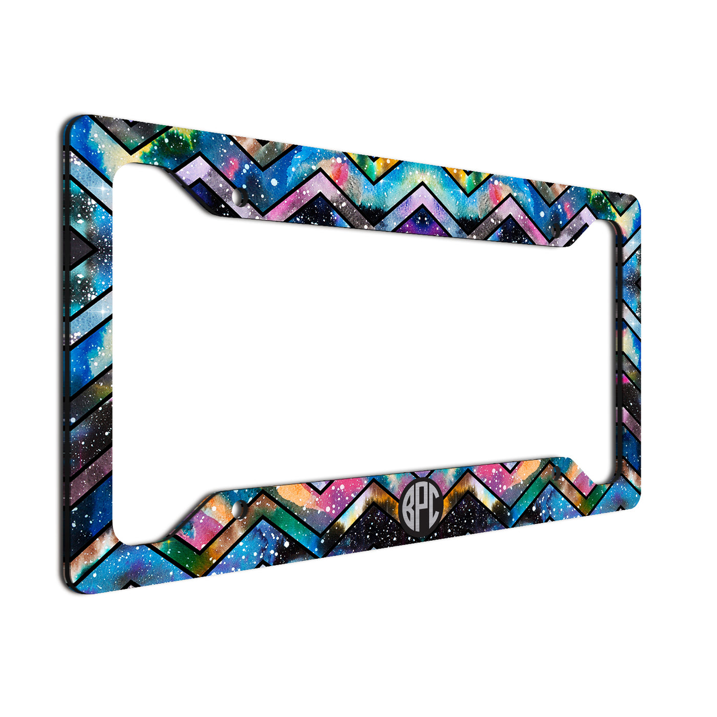 Monogram License Plate Frame Space Seven 