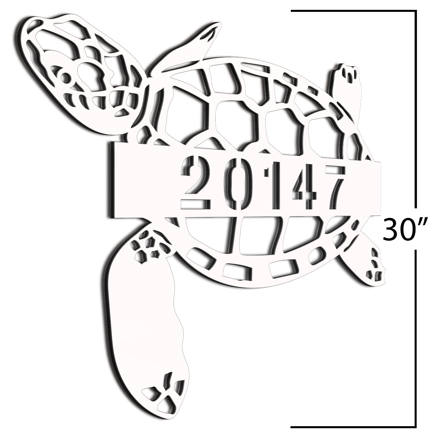 Sea Turtle Address Number Sign Gift for New House - Jass Graphix